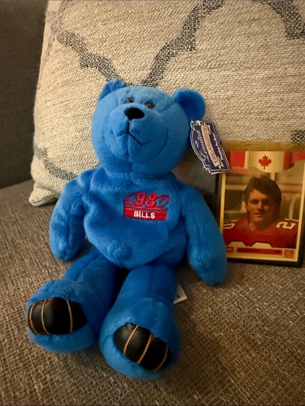 Doug FLUTIE Blue Bills Plush Bear - Official Team Teddy